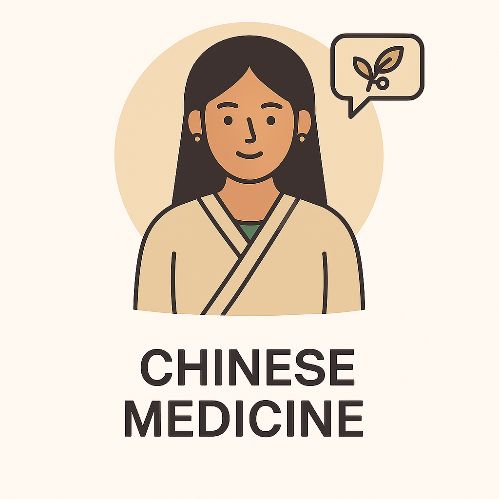 Cartoon illustration of a Chinese medicine practitioner in sexual wellness