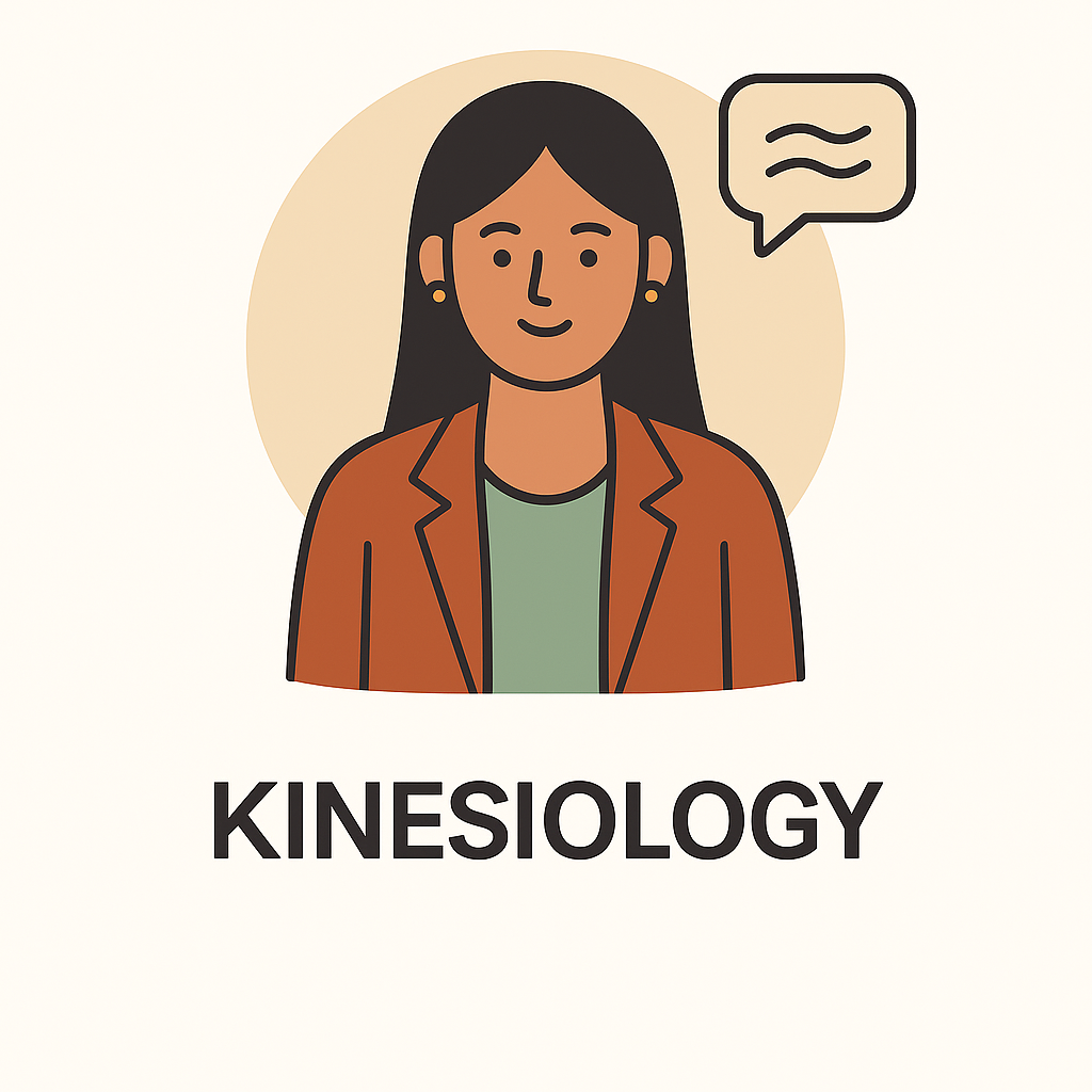 Cartoon illustration of a kinesiologist providing sexual wellness support