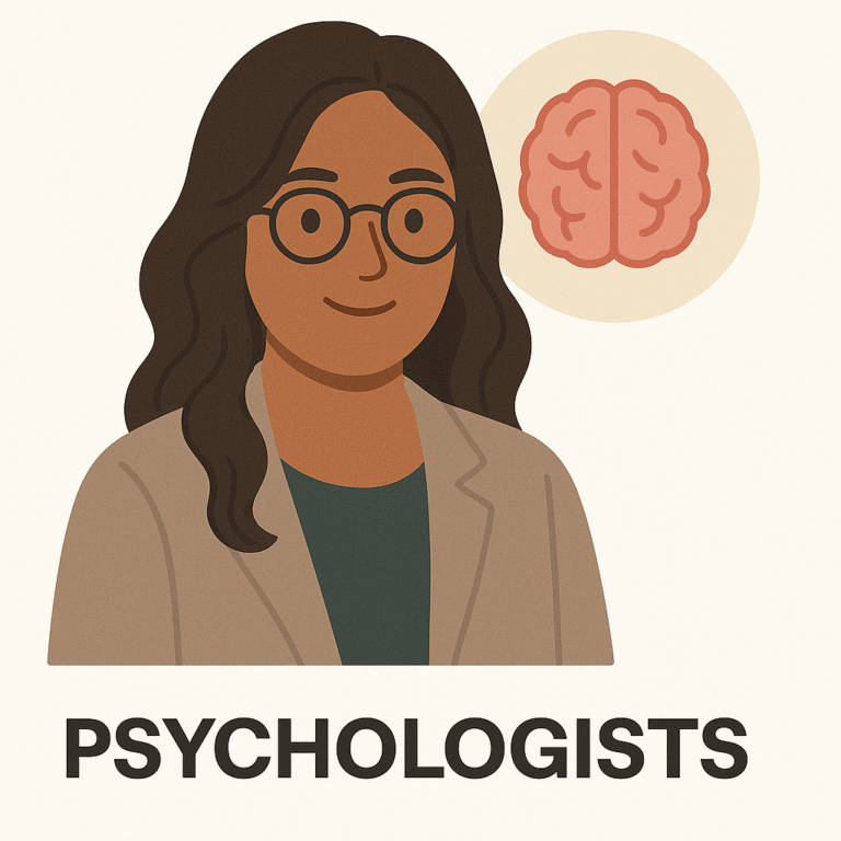 Cartoon illustration of a psychologist supporting sexual wellbeing